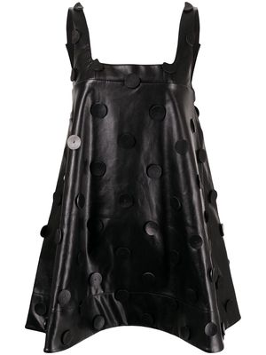 SHUSHU/TONG appliqué detail flared mini dress - Black