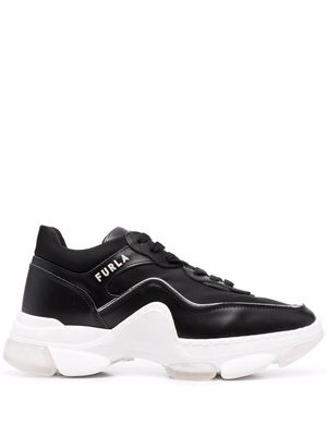 Furla logo-print chunky sneakers - Black