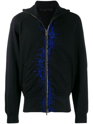 Haider Ackermann embroidered zipped jacket - Black