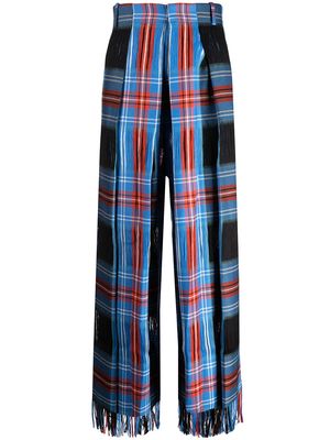 Charles Jeffrey Loverboy wide-leg tailored wool trousers - Blue