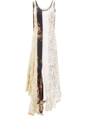 JW Anderson floral patchwork dress - Neutrals