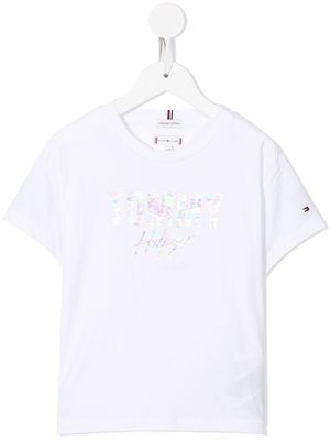 Tommy Hilfiger Junior logo-print short-sleeved T-shirt - White
