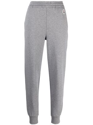 Moncler logo-patch tapered track pants - Grey