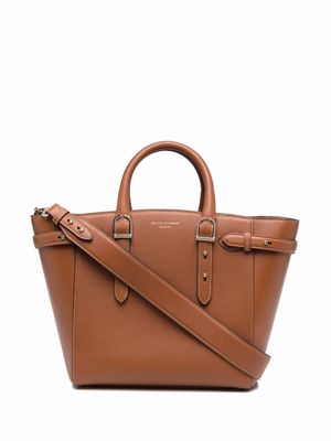 Aspinal Of London Marylebone contrast-stitching tote - Brown