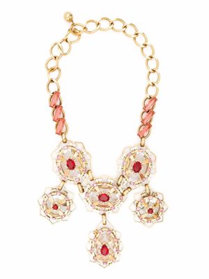 LANVIN Pre-Owned 2010s gemstone-embellished necklace - Gold