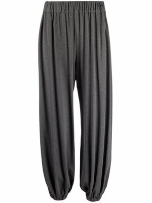 Alexandre Vauthier cropped pleated trousers - Grey