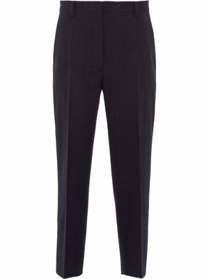 Prada pinstripe-pattern tapered trousers - Black