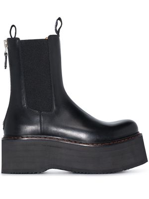 R13 Double Stack Chelsea Boots - Black