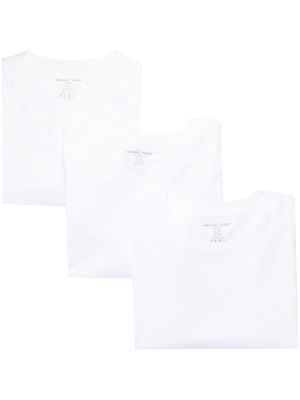 Michael Kors three pack crewneck cotton T-shirts - White