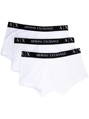 Armani Exchange logo-waistband boxer pack - White
