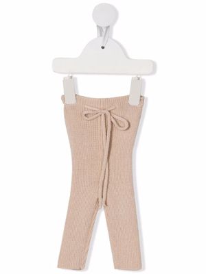 Babe And Tess knit ribbed leggings - Neutrals