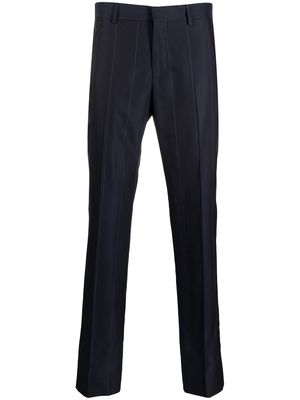 Gcds pinstripe slim straight-leg trousers - Blue