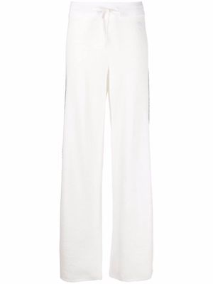 Tommy Hilfiger side stripe knitted trousers - White
