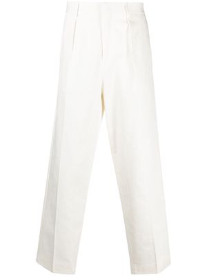 Gcds mid-rise straight-leg trousers - White