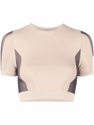 Heron Preston rib-knit cropped T-shirt - Neutrals