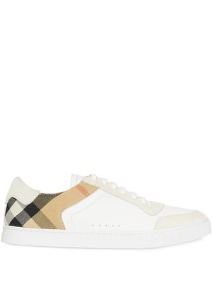 Burberry House Check panel sneakers - White