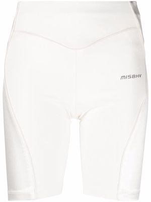 MISBHV logo-print track shorts - White