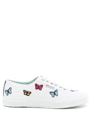 Blue Bird Shoes butterfly print low-top sneakers - White