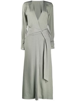 Roland Mouret silk wrap maxi dress - Grey