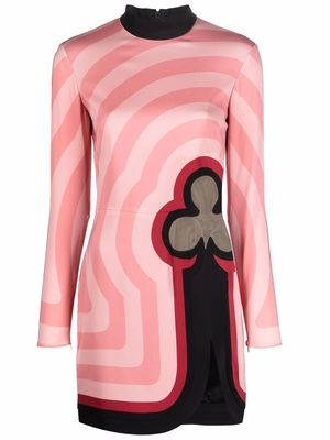Casablanca Club-print graphic-print mini dress - Pink