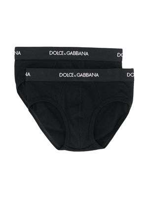 Dolce & Gabbana Kids pack of 2 briefs - Black