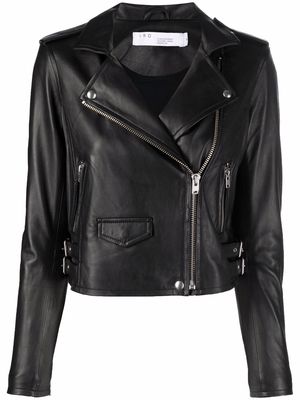 IRO cropped biker jacket - Black