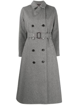 Mackintosh double-breasted wool coat - Grey