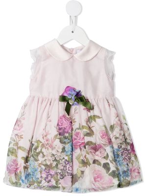 Lesy floral-print collared dress - Pink