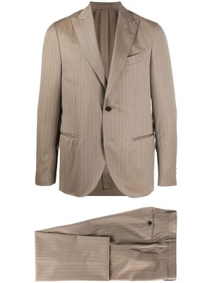 Dell'oglio pinstriped two-piece suit - Brown