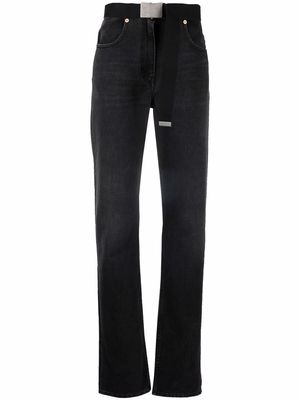 MM6 Maison Margiela belted straight-leg jeans - Black