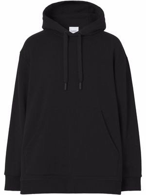 Burberry check-print panelled hoodie - Black