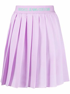 Versace Jeans Couture high-waist pleated skirt - Purple