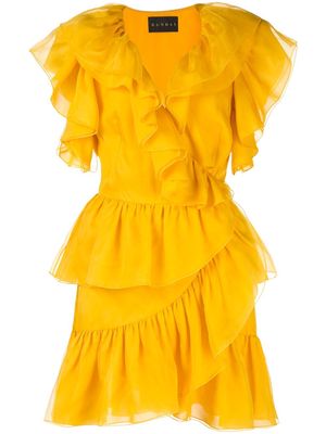 Dundas ruffled mini dress - Yellow