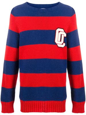 Opening Ceremony logo patch striped jumper - Red