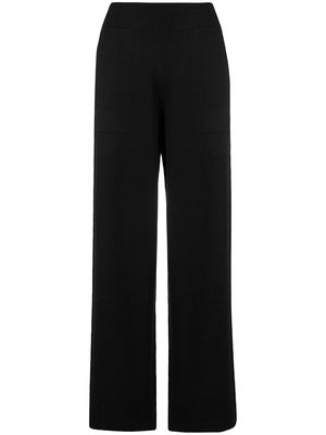 Barrie ribbed waistband trousers - Black