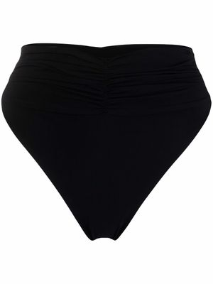 Magda Butrym ruched high-waisted bikini briefs - Black