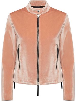Giuseppe Zanotti velvet zip-up jacket - Pink