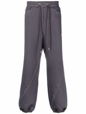 Ader Error contrast-stitching track pants - Grey