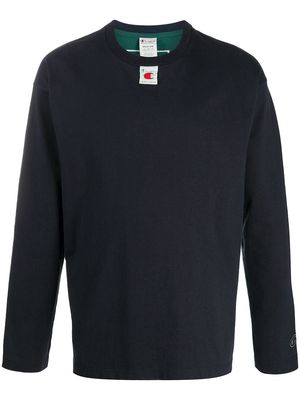 Champion two-tone long-sleeved T-shirt - Blue