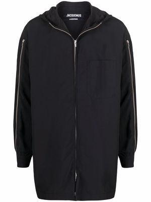 Jacquemus zip-sleeve coat - Black