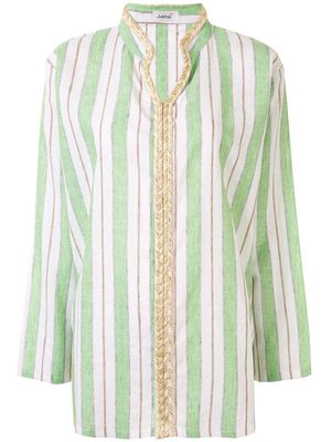 Bambah striped V-neck shirt - Green