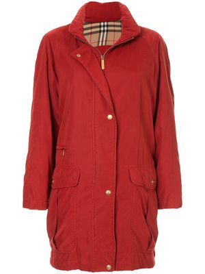 Burberry Pre-Owned 1990s zip-fastening single-breasted jacket - Red