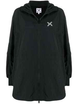 Kenzo logo print zipped jacket - Black