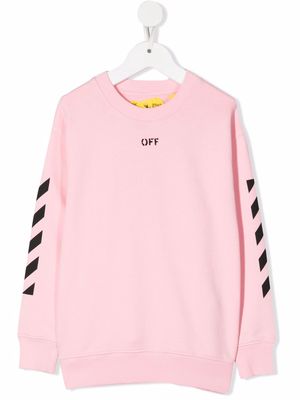 Off-White Kids logo-print sweatshirt - Pink