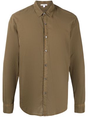 James Perse Standard long-sleeve cotton shirt - Green