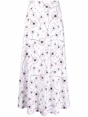 Love Moschino floral-print high-waisted skirt - White