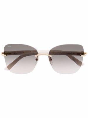 Cartier Eyewear frameless butterfly sunglasses - White