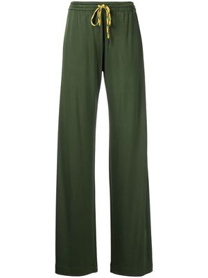 Monse crepe texture wide-leg trousers - Green