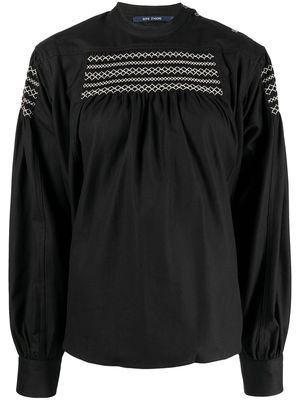 Sofie D'hoore embroidered detail blouse - Black