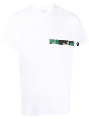 Mackintosh Camouflage stripe T-shirt - White